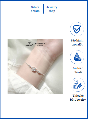 Lắc Bạc Nữ Nguyệt Nhật Đá