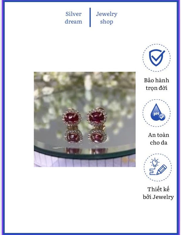 Bông tai đính đá (Gemstone earrings)
