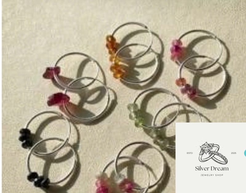 Bông tai đính đá (Gemstone earrings) - Hình ảnh 5