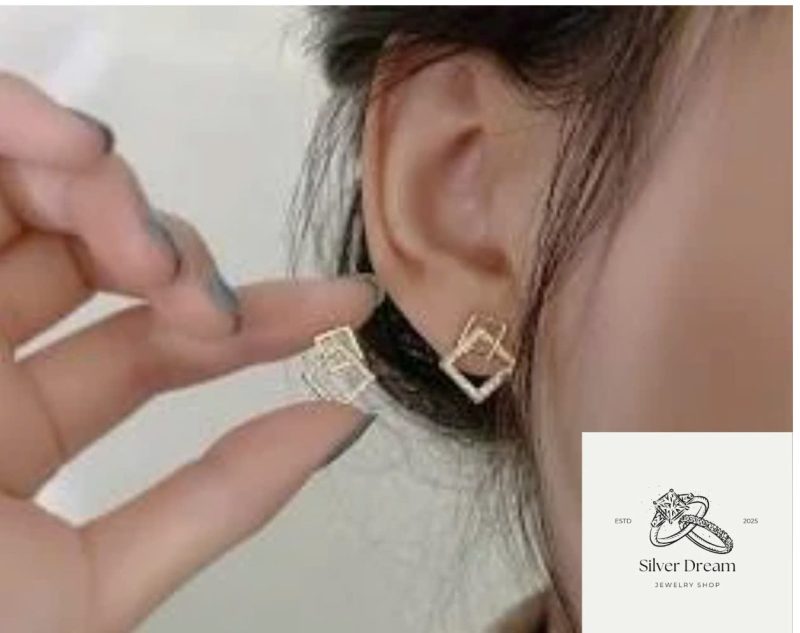 Bông tai đính đá (Gemstone earrings) - Hình ảnh 3